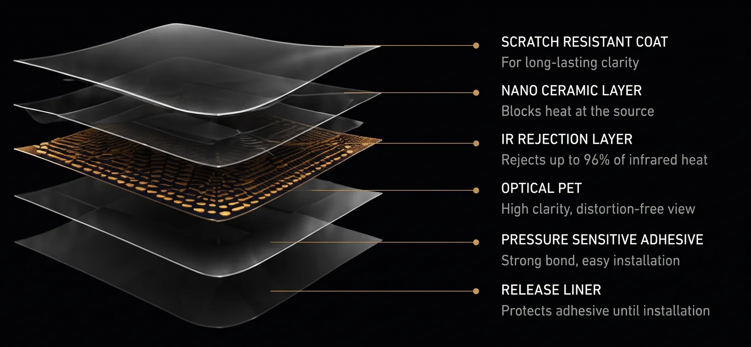Solara Window Film Layers