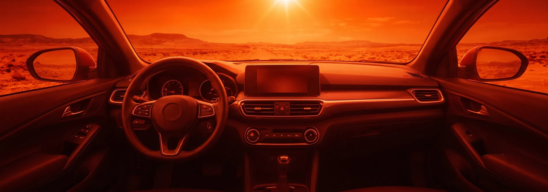 Car interior without film - Hot